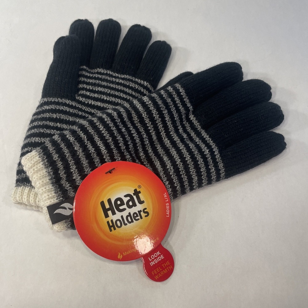 Womens Striped Gloves by Heat Holders Thermal Gloves for Winter